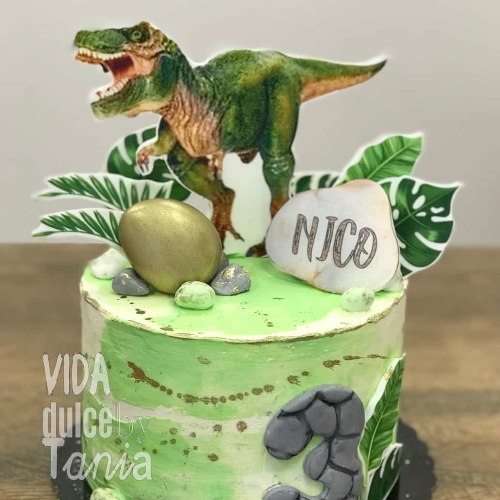 Tarta De Dinosaurio REX Y Huevo • Tartas Galletas Personalizadas
