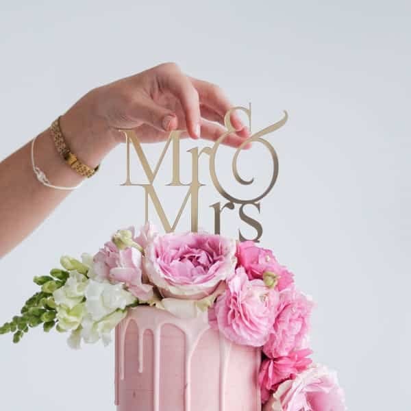 Topper para Tartas Mr&Ms Dorado Madrid