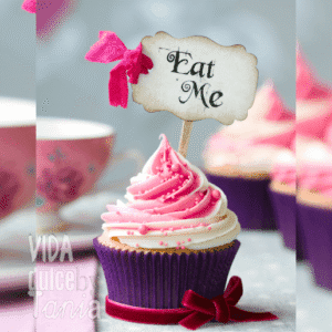 Cupcakes de nata en rosa