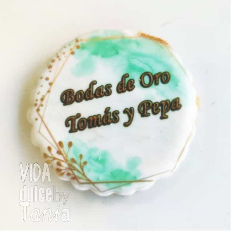 Galletas de boda personalizadas redondas