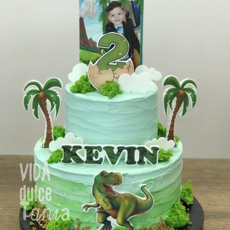 Tarta de Dinosaurio REX Verde Madrid