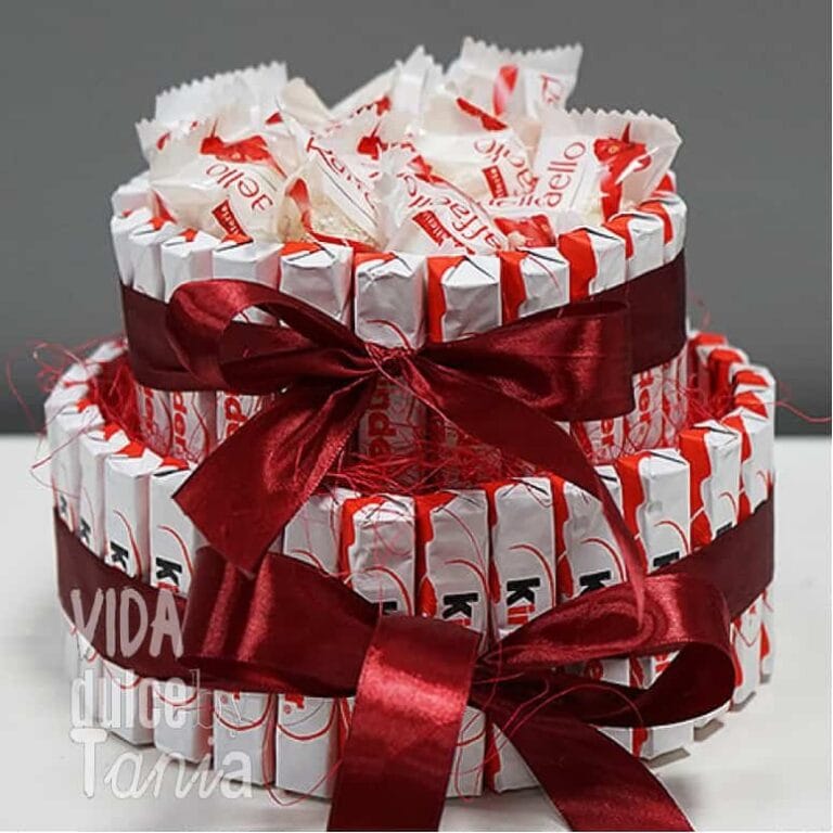 Tartas de chuches Kinder + Rafaelo 2 Madrid