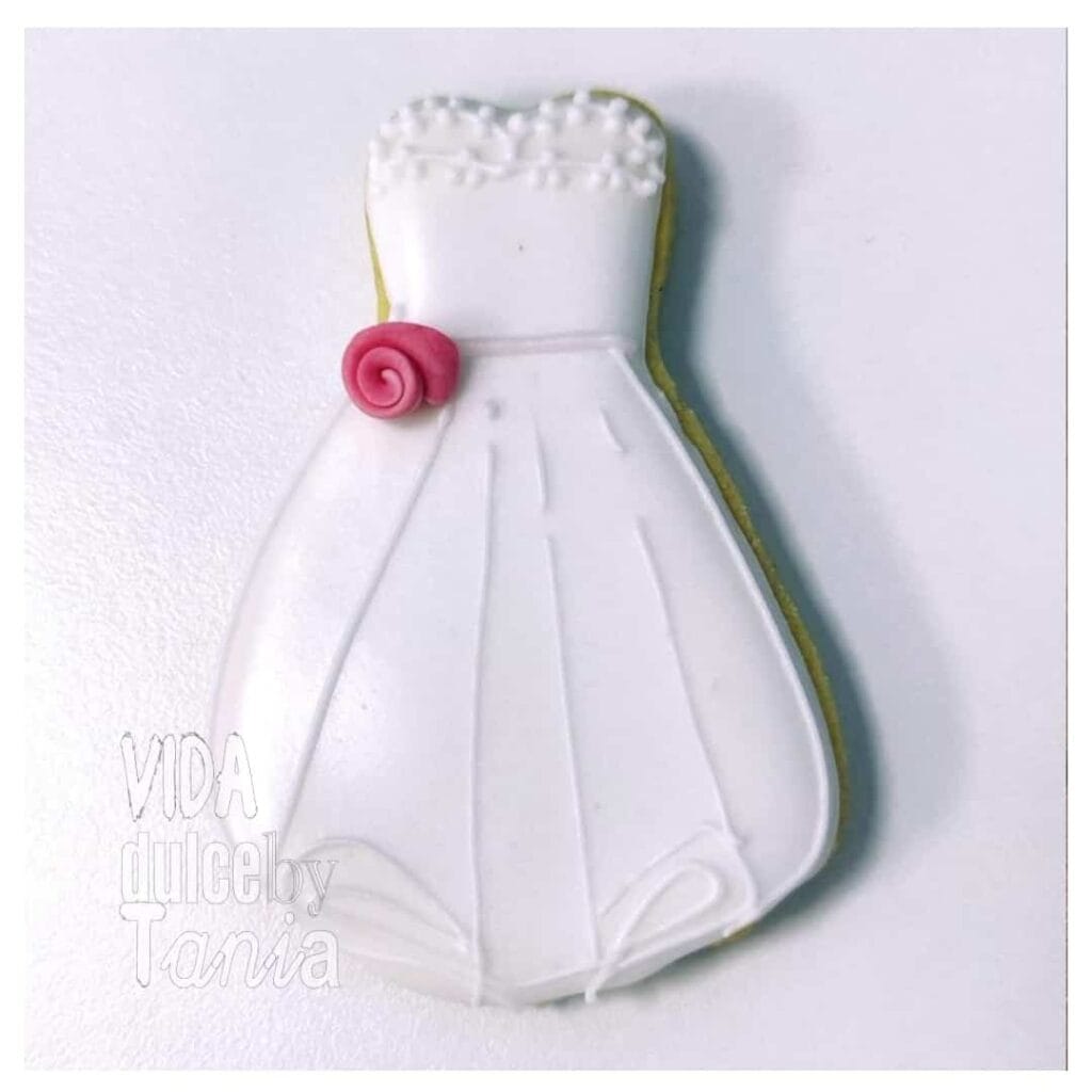 Galletas de boda vestido de novia