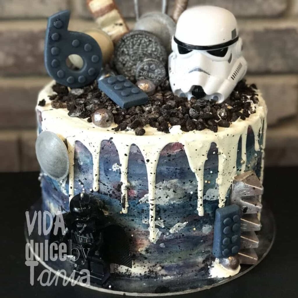 Tarta star wars clones cumpleaños Madrid