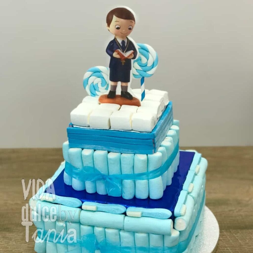 Tarta Azul de Comunión