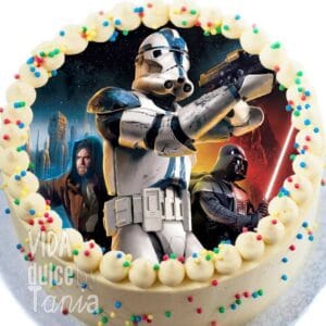 Tarta star wars sin fondant: Episodio III Madrid