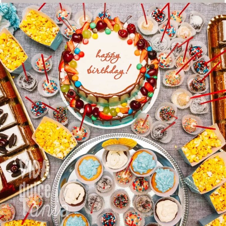 Mesa dulce de cumpleaños