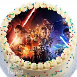 Tarta star wars sin fondant: Episodio VII Madrid