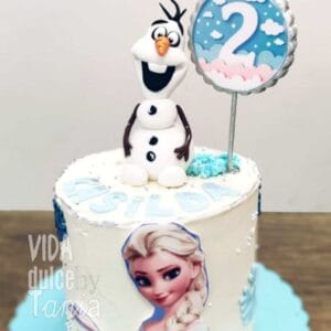Tarta Frozen muneco de nieve Madrid