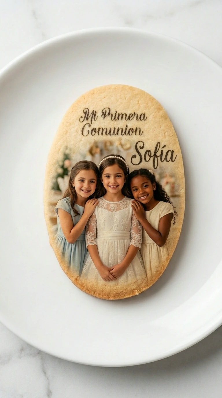 Galletas con foto personalizadas con impresión fotográfica directa o papel de azúcar