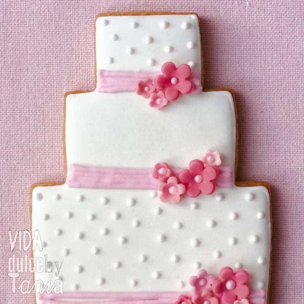 Galletas de Boda Personalizadas como un Pastel