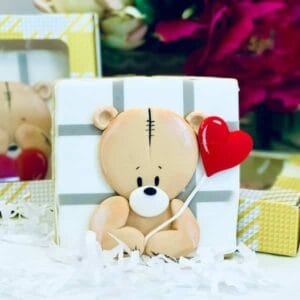 San Valentin Galleta Oso Con Corazon