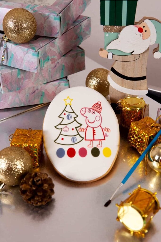 Galleta de mantequilla para decorarla Peppa Pig y el Arbol