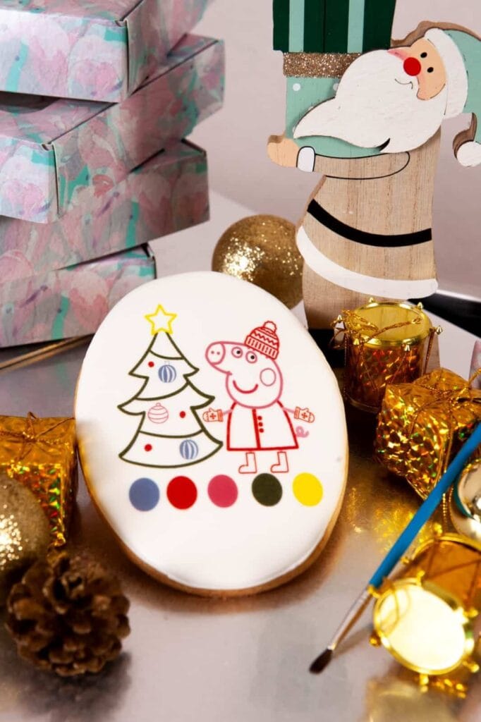 Galleta de mantequilla para decorarla Peppa Pig y el Arbol
