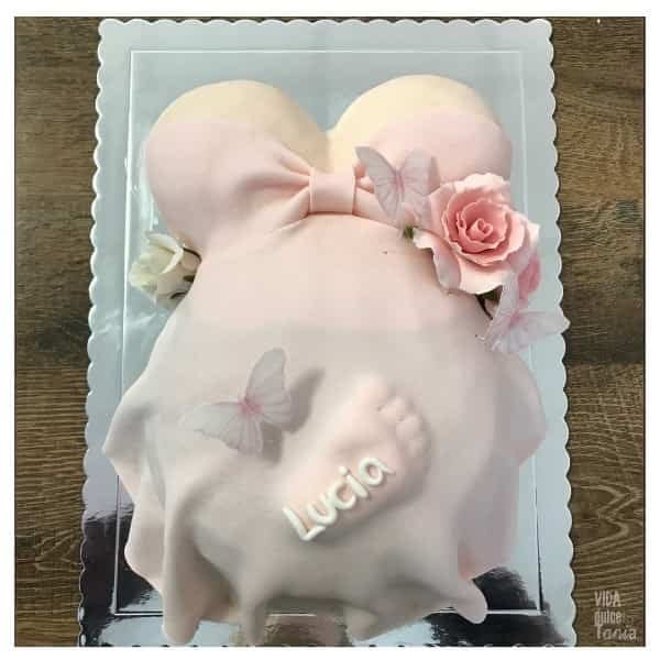 Tarta Baby shower pierna de bebe