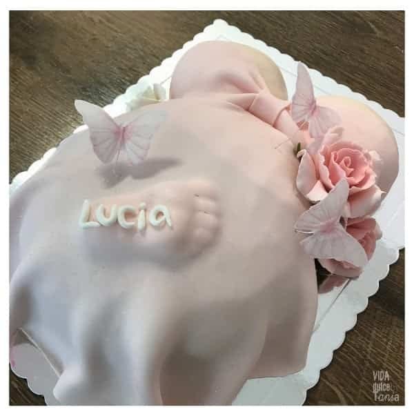 Tarta Baby shower pierna de bebe