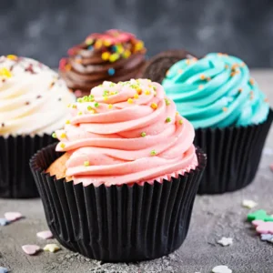 Cupcakes sabrosas y coloridas Magdalena deliciosa