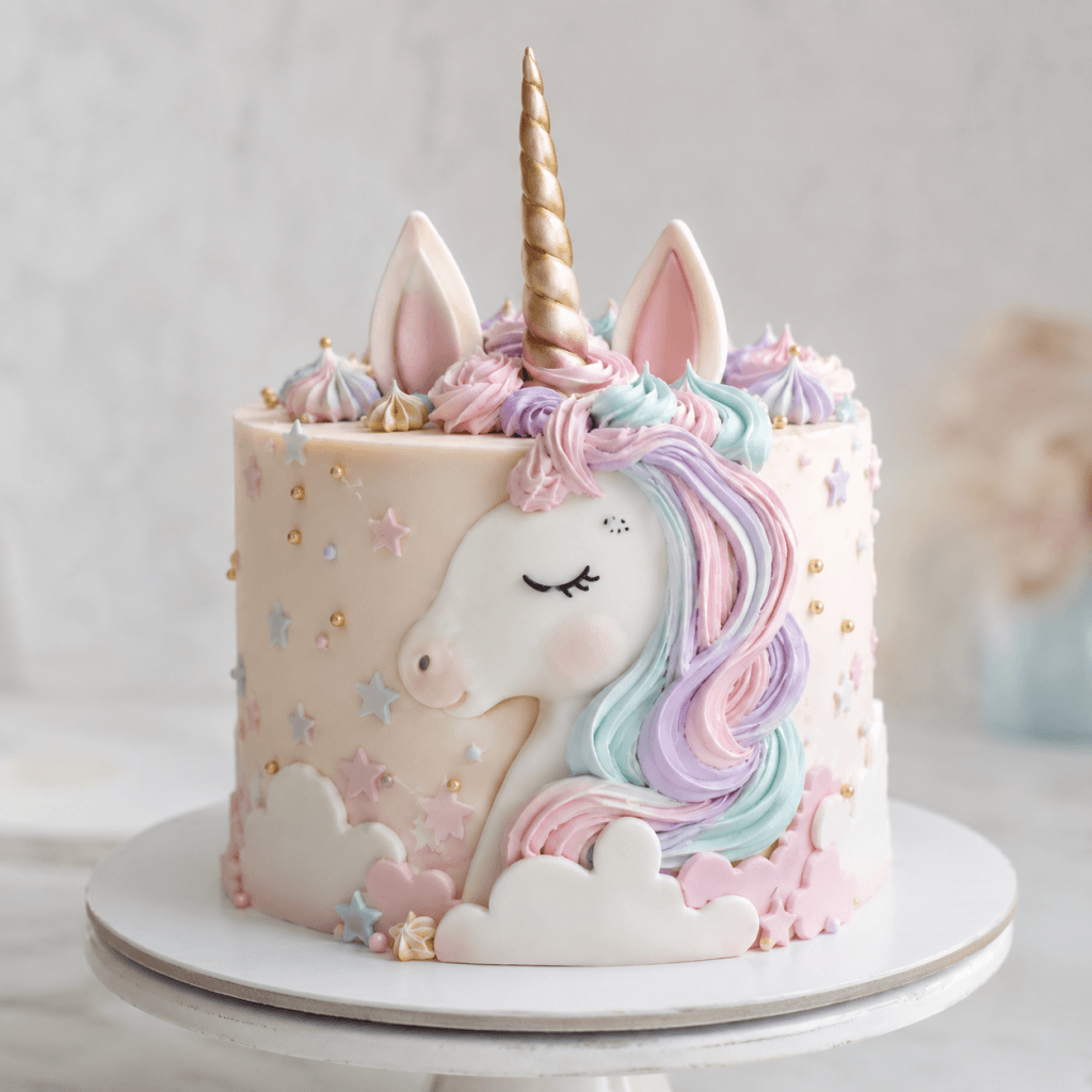 Tarta infantil personalizada de unicornio