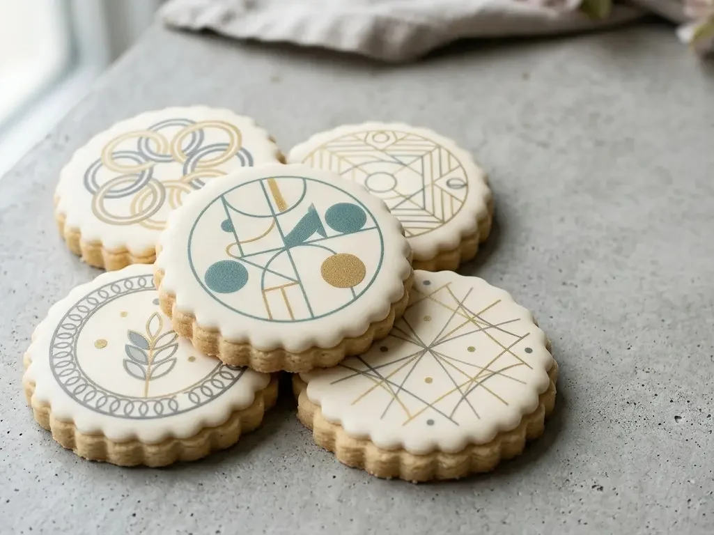 Galletas de boda de diseño moderno