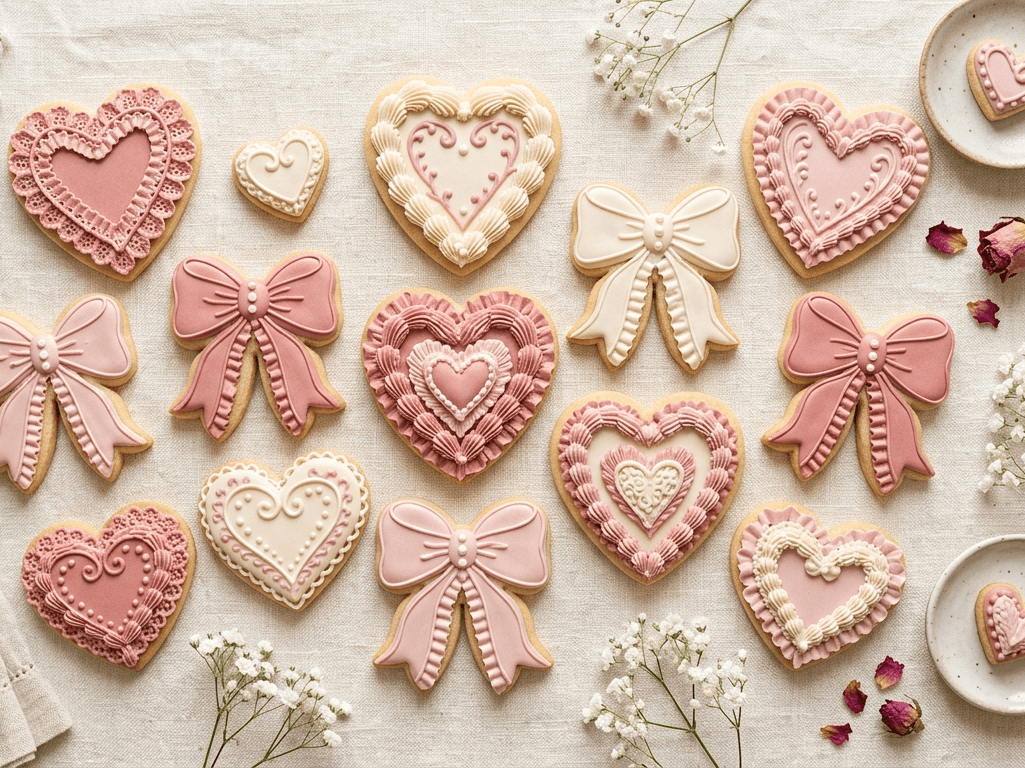 Galletas artesanales estilo Coquette y Lambeth piping en Madrid
