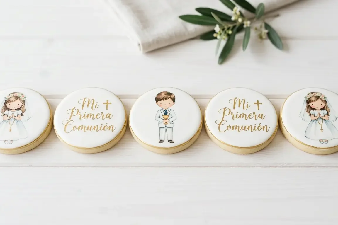 Galletas mi primera comunión de niño y niña