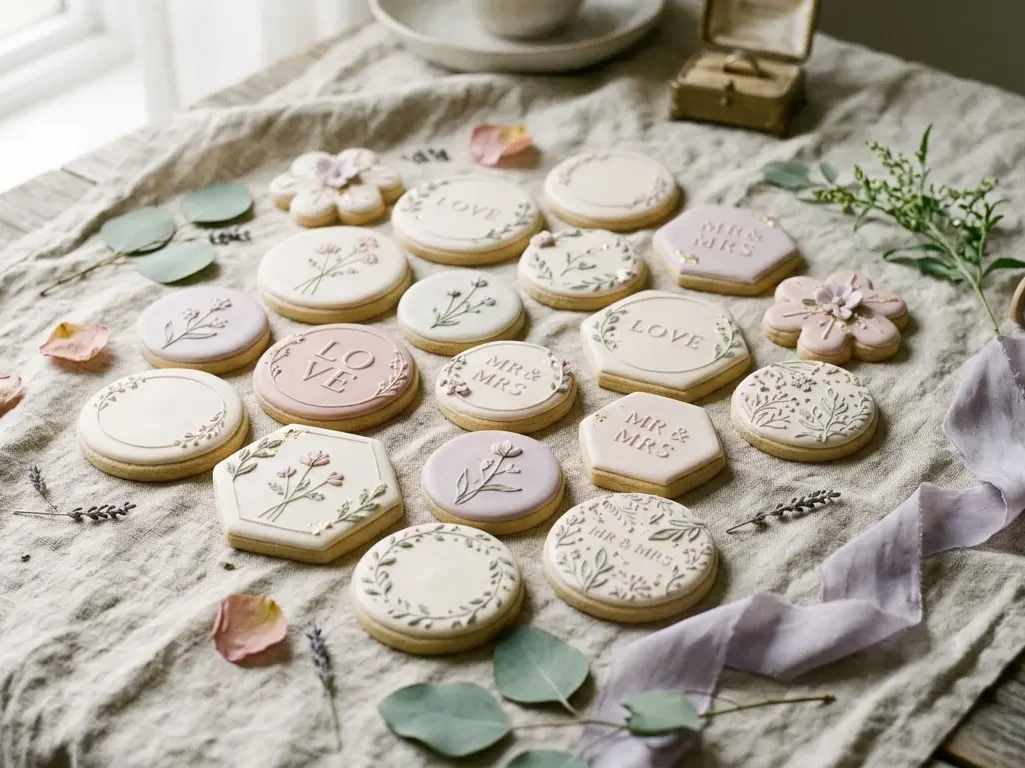 Mesa de galletas personalizadas variadas hechas a mano